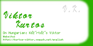 viktor kurtos business card